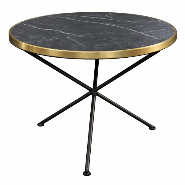 Mesa tripode con marmol barnizado de 56 cm h -45