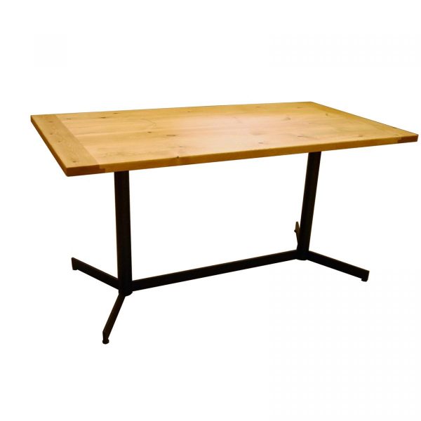 Mesa rectangular de estilo rústico pino
