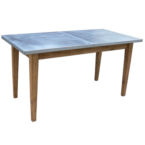 Mesa de comedor en madera y zinc