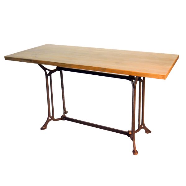 Mesa rectangular de comedor de madera patas estilo sigma