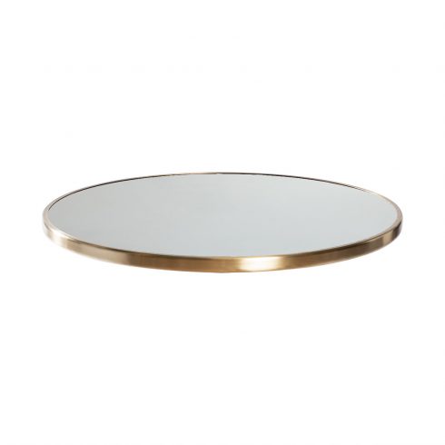 Sobre de mesa Espejo plata latón con marco de latón