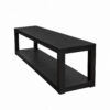 Banqueta cubo H45 asiento plancha + estante inferior plancha 120x40