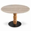 Mesa Diligent giant H75 columna torneada Ø16 + base de hierro Ø55 para sobre dayno Ø110 canto redondeado