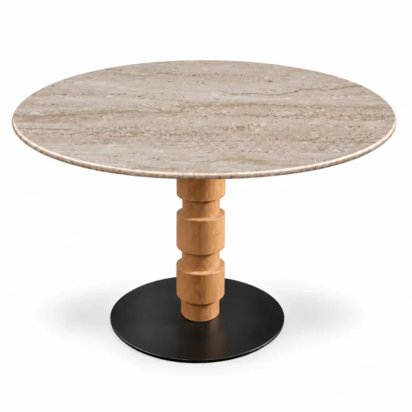 Mesa Diligent giant H75 columna torneada Ø16 + base de hierro Ø55 para sobre dayno Ø110 canto redondeado