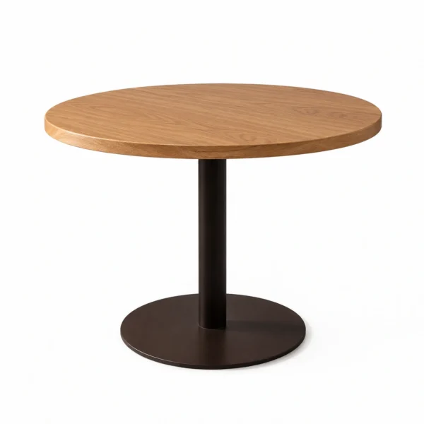 Mesa Disco giant H75 con sobre de roble boreal Ø100