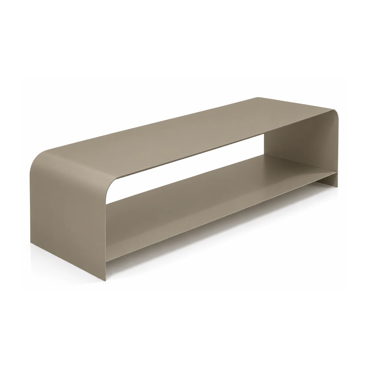 Mueble Arista de plancha curvada H45 con estante, ral 1019,